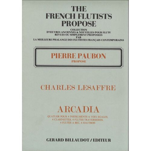 Charles Lesaffre Arcadia Quatuor Pour 4 Instruments À Voix Égales