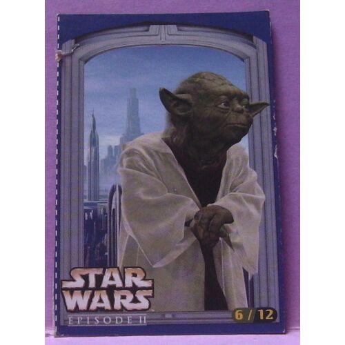 Carte Star Wars Épisode I I - Yoda - N° 6/12