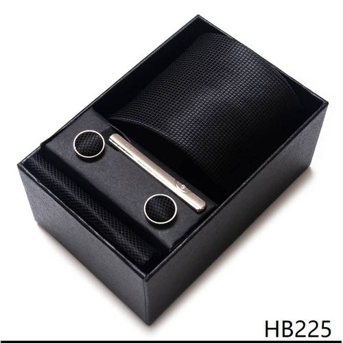 Top Qualité 7.5 Cm Cravates D'affaires Hanky Bouton De Manchette Ensemble Pinces À Cravate Vert Cravate Corbatas Pour Hommes Mariage Dans Une Boîte Cadeau Gravatas--Hb225