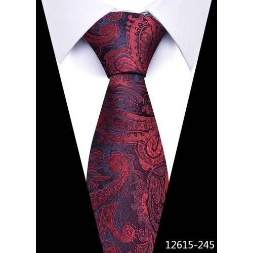 Gros Marque De Mode 8 Cm Cravate Solide Rouge Costume Accessoires Hommes Ajustement Affaires Cravate Hommes Cravate Cravate Costume De Mariage--12615-245