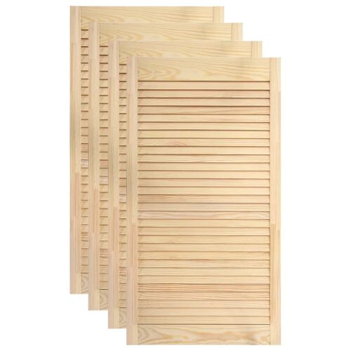 vidaXL Portes à persiennes 4 pcs Bois de pin massif 99,3x39,4 cm