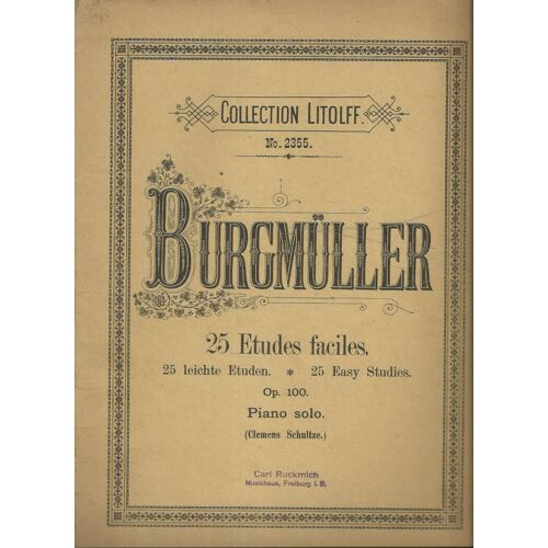 Collection Litolff N° 2355 Burgmuller Op 100 