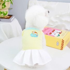 Vêtements Pour Animaux De Compagnie Pour Chiens,Jupe De Chiot,Robe De Génération A,Vêtements Pour Animaux De Compagnie,Printemps Et Été 2024 - Type Yellow-L