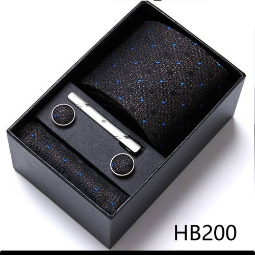 Top Qualité 7.5 Cm Cravates D'affaires Hanky Bouton De Manchette Ensemble Pinces À Cravate Vert Cravate Corbatas Pour Hommes Mariage Dans Une Boîte Cadeau Gravatas--Hb200