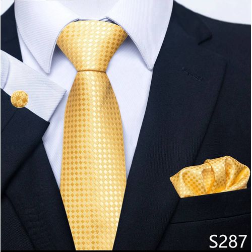 Cravate Pour Hommes Cravate Poche Carrés Ensemble Bleu Or Cadeau De Mariage Cravate Costume Accessoires Ajustement Groupe Fête De Vacances--S287