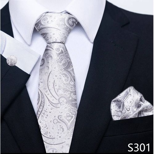 Cravate Pour Hommes Cravate Poche Carrés Ensemble Bleu Or Cadeau De Mariage Cravate Costume Accessoires Ajustement Groupe Fête De Vacances--S301