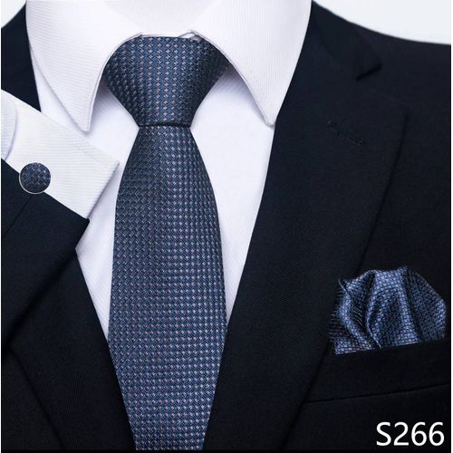 Cravate Pour Hommes Cravate Poche Carrés Ensemble Bleu Or Cadeau De Mariage Cravate Costume Accessoires Ajustement Groupe Fête De Vacances--S266
