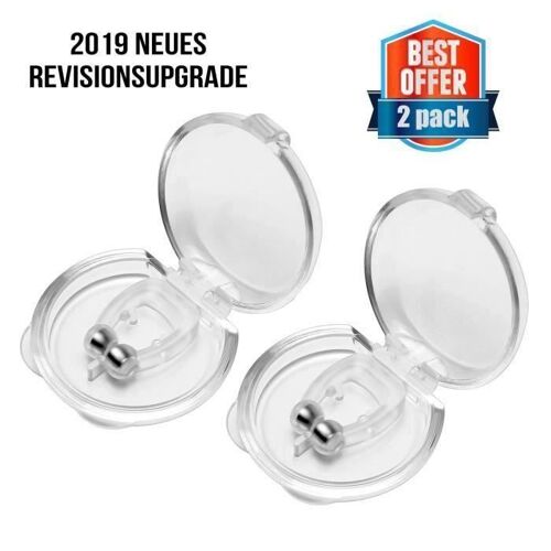2pcs Clip Pince Anti-Ronflement Nez Sommeil En Silicone 