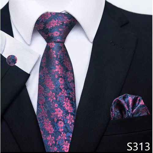 Cravate Pour Hommes Cravate Poche Carrés Ensemble Bleu Or Cadeau De Mariage Cravate Costume Accessoires Ajustement Groupe Fête De Vacances--S313