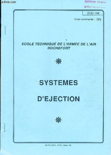 Systemes D'ejection / Code Commande : 773 / 2120-108