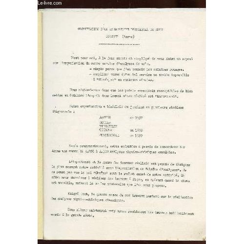 Retation De L'analyse Du Sol.