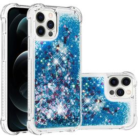 Coque Pour Apple Iphone 12 Pro, Coin Airbag Antichute Sables Mouvants Coque Tpu Bumper Sparkle Case Compatible Avec Apple Iphone 12 Pro. Ybw Love Blue