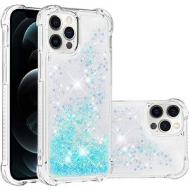 Coque Pour Apple Iphone 12 Pro, Coin Airbag Antichute Sables Mouvants Coque Tpu Bumper Sparkle Case Compatible Avec Apple Iphone 12 Pro. Ybw Star Blue