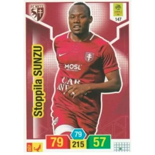 147 Stoppila Sunzu - Fc Metz - Panini Adrenalyn Xl Ligue 1 - 2019-2020 Carte Football