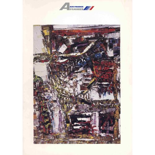 Menu Air France - Pointe A Pitre-Paris - Jean-Paul Riopelle