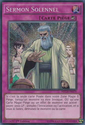 Yu Gi Oh! - Nech Fr079 - Sermon Solennel - Secret Rare