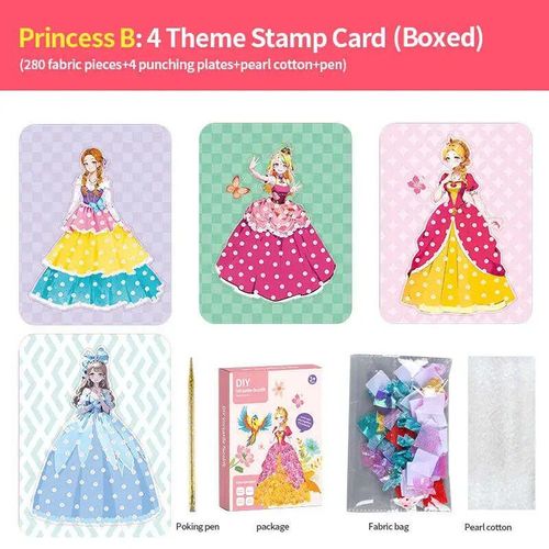 Cartes De Planche À Dessin 3d Pour Enfants,Puzzle,Jouets D'entraînement À La Motricité Fine,Jeu Fait Main,Cartes Assorties,Jouet Kiev Illage De Princesse,Bricolage - Type 4 Sheets