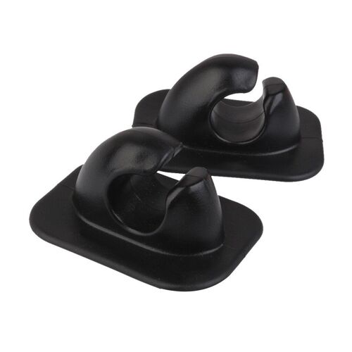 Crochets de rechange pour pagaie de Kayak en PVC, 2 pièces, support de rame, pour bateau de pêche gonflable, canot de Kayak, noir