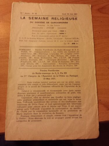 La Semaine Religieuse Du Diocese De Carcassonne  Numero 25 
