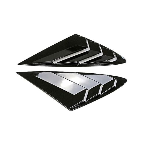 1pair Car Rear Window Louver Shutter Trim Cover For Mach-E 2021-2023 Scoop Shade Decorate Bright Black