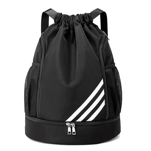 Sports Gym Sac à dos Multifonction Fitness Yoga Swim Waterproof Basketball Training Bag, noir