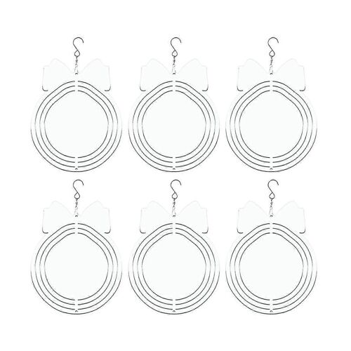 6pack 8 Inch Sublimation Wind Spinners Blanks Hanging Wind Spinners Christmas Gifts For Christmas B