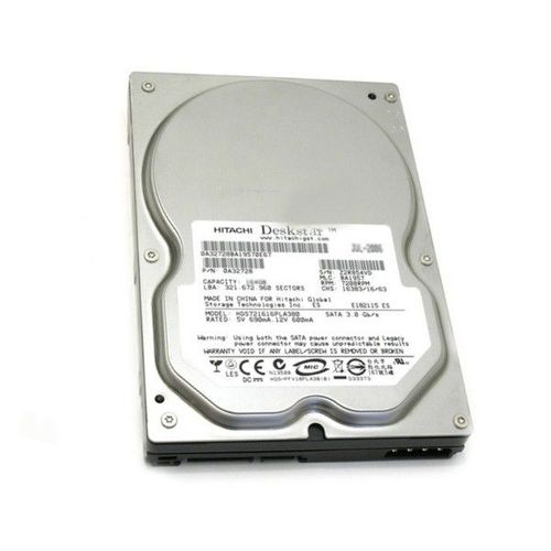 Disque Dur 3.5" HITACHI HDS721616PLA380 160Go SATA II 3Gb/s 7200RPM cache 8Mo