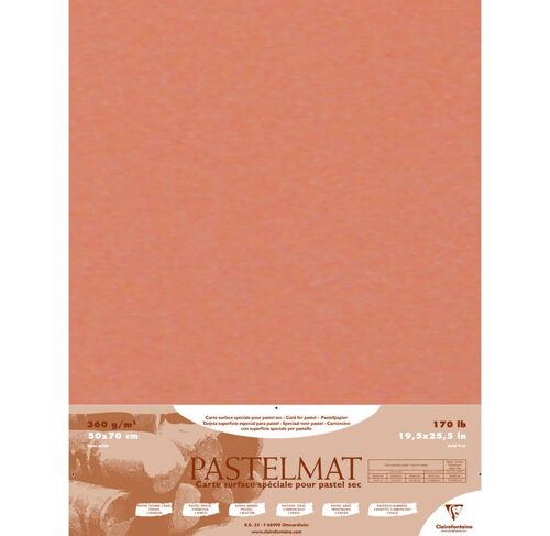 Clairefontaine  Paquet De 5f Pastelmat 360g 50x70 Terre De Sienne