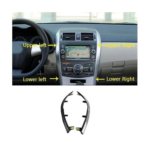 1pair Dashboard Air A/C Vents Trim Strip For Altis 2007-2013 Car Air Outlets Abs Carbon Fibre Upper