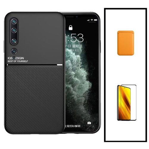 Kit Coque Magnétique Lux + Portefeuille Magnétique Orange + 5d Full Cover Pour Xiaomi Mi 10 Ultra