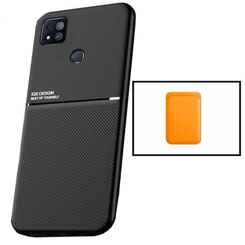 Kit Coque Magnétique Lux + Portefeuille Magnétique Orange pour Xiaomi Poco C3