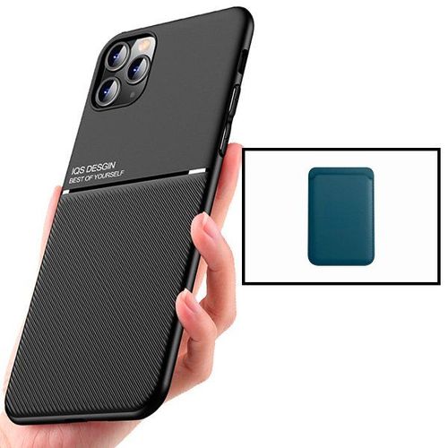 Kit Coque Magnétique Lux + Portefeuille Magnétique Bleu Pour Iphone 12 Mini
