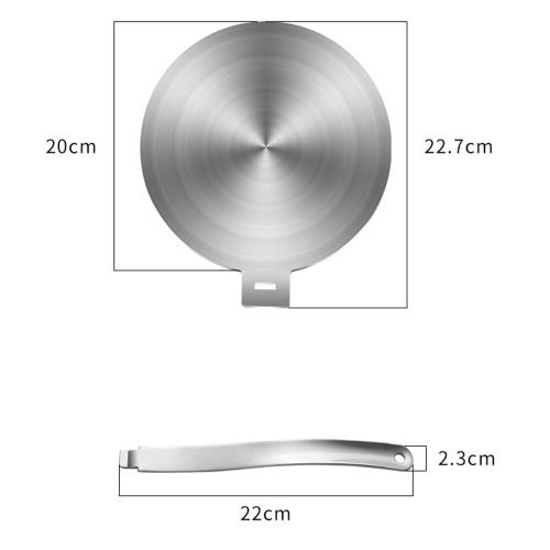 Plaque de Conduction de chaleur en acier inoxydable,diffuseur de chaleur,cuisinière à gaz,adaptateur de plaque d'induction en acier inoxydable pour cuisinière à gaz électrique - Type S