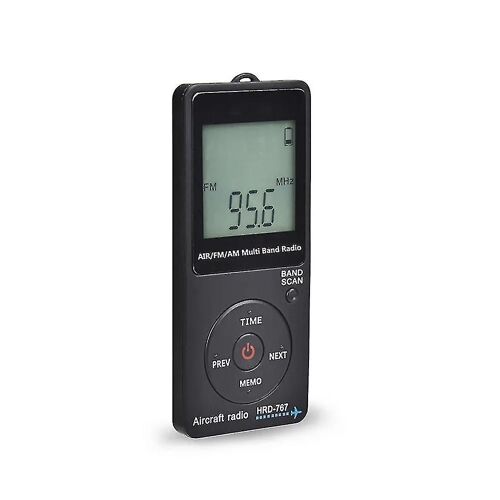 -767 Mini Pocket Radio Aircraft Band Receiver Portable Radios Lcd Display Lock Button Fm/am/air Rad