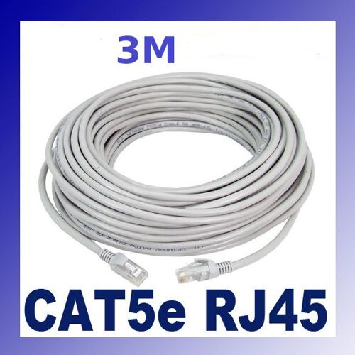 Cable Ethernet RJ45 Cat 5e FTP 3m blindé