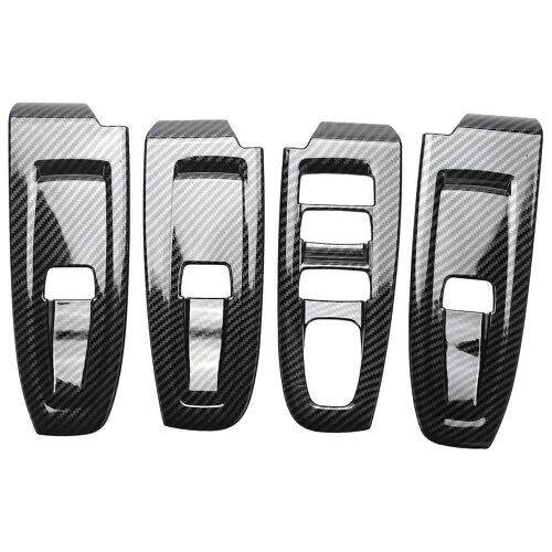 4pcs Abs Carbon Fiber Interior Door Window Lift Button Switch Panel Cover Trim Molding For Xv Cross