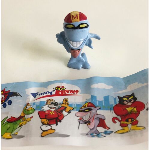 Figurine Dauphin Super Héros Cape Médaille / Funny Heroes