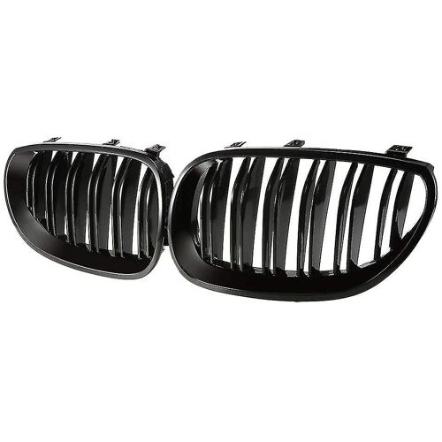 Front Bumper Hood Kidney Grill Replacement Dual Slat Sport Grilles For 5 Series E60 E61 2003-2009(