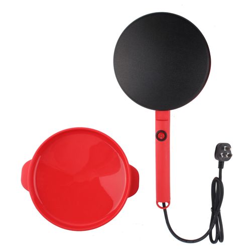 JIQI-Crêpière électrique antiarina,220V,pour pizza,pansement,plaque de cuisson,poêle à gâteaux,outils de cuisine,rose,EU US - Type Red 700W