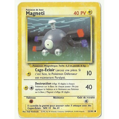 Magneti, Carte Pokemon, 40 Pv, 53/102