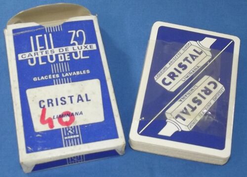 Rare ! Jeu 32 Cartes De Luxe Ancien Cristal Liminana Liqueurs Anisette Sirops