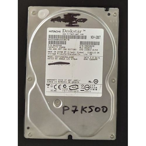 Disque Dur 250 Go SATA 3.5" Hitachi HDP725025GLA380