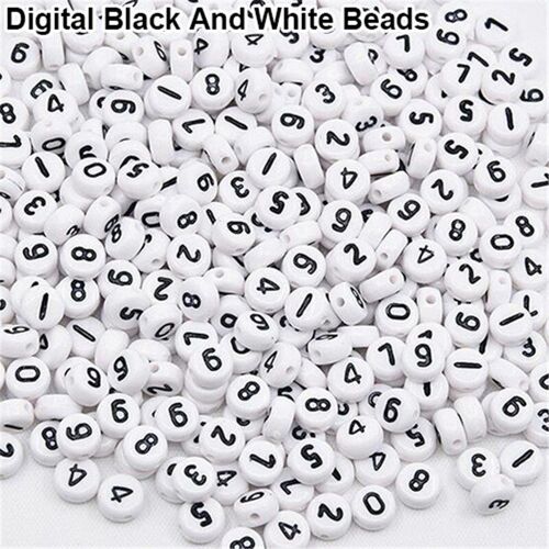Lot De 100 Pièces De Perles Acryliques Intercalaires, Cube Alphabet Lettre, Bracelet, Fabrication De Bijoux À Faire Soi-Même