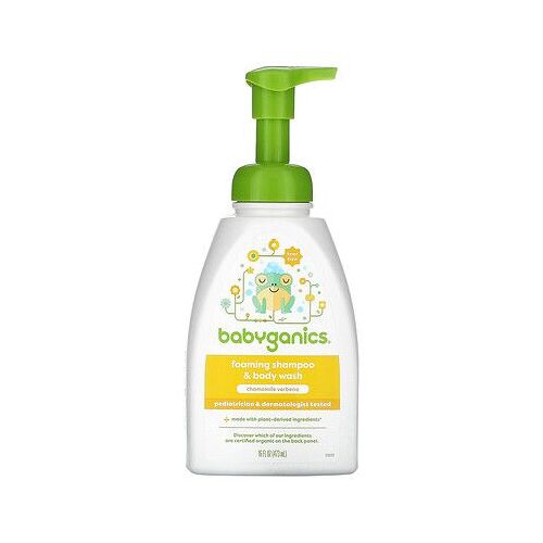 Babyganics, Shampooing Moussant Et Gel Douche, Camomille Et Verveine, 473 Ml 