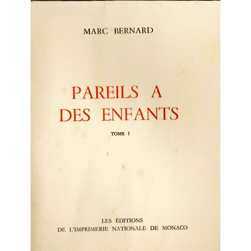 Pareils A Des Enfants Tome 1