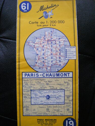Carte Michelin N° 61  De 1968