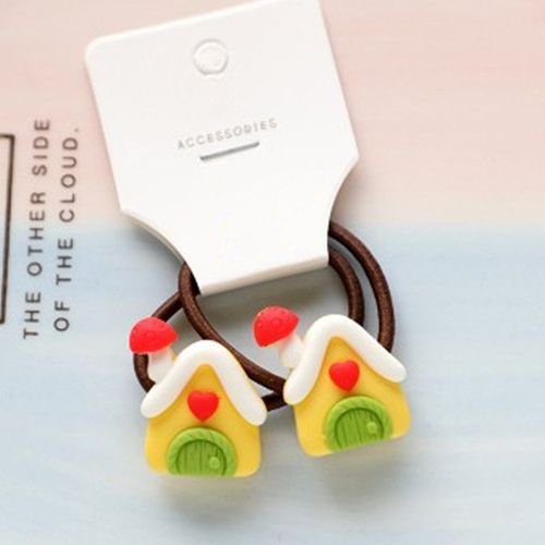 Bandes De Cheveux Élastiques Pour Enfants, 2 Pièces/Ensemble, Corde De Père Noël Mignonne Pour Filles, Cadeaux Pour Enfants, Accessoires De Coiffure De Noël 