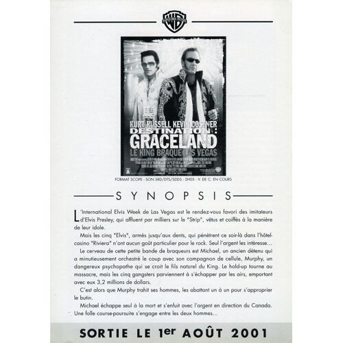 Destination: Graceland, Synop. Dép., Demian Lichtenstein, Kurt Russell, Kevin Costner, Courteney Cox
