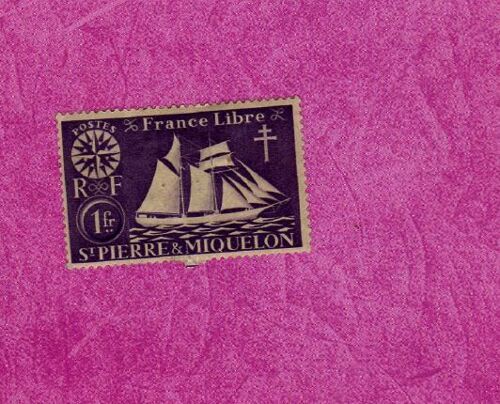 Timbre Saint Pierre Et Miquelon Série De Londres Voilier France Libre 1942