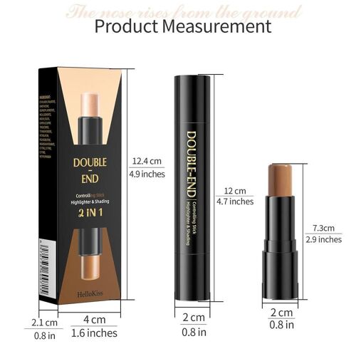 Bâton De Bronzage À Double Tête, Bâton De Mise En Forme Et De Contour Du Visage, Bâton De Bronzage Durable Et Étanche 